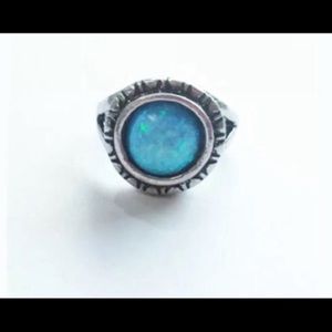 Beautiful blue iridescent ring